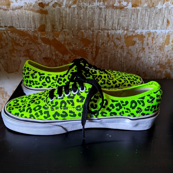 Vans Shoes Vans Neon Leopard Print Womens Size 8 Mens Size 65